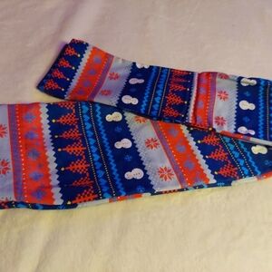 Girl's Winter Snowman Leggings L/XL